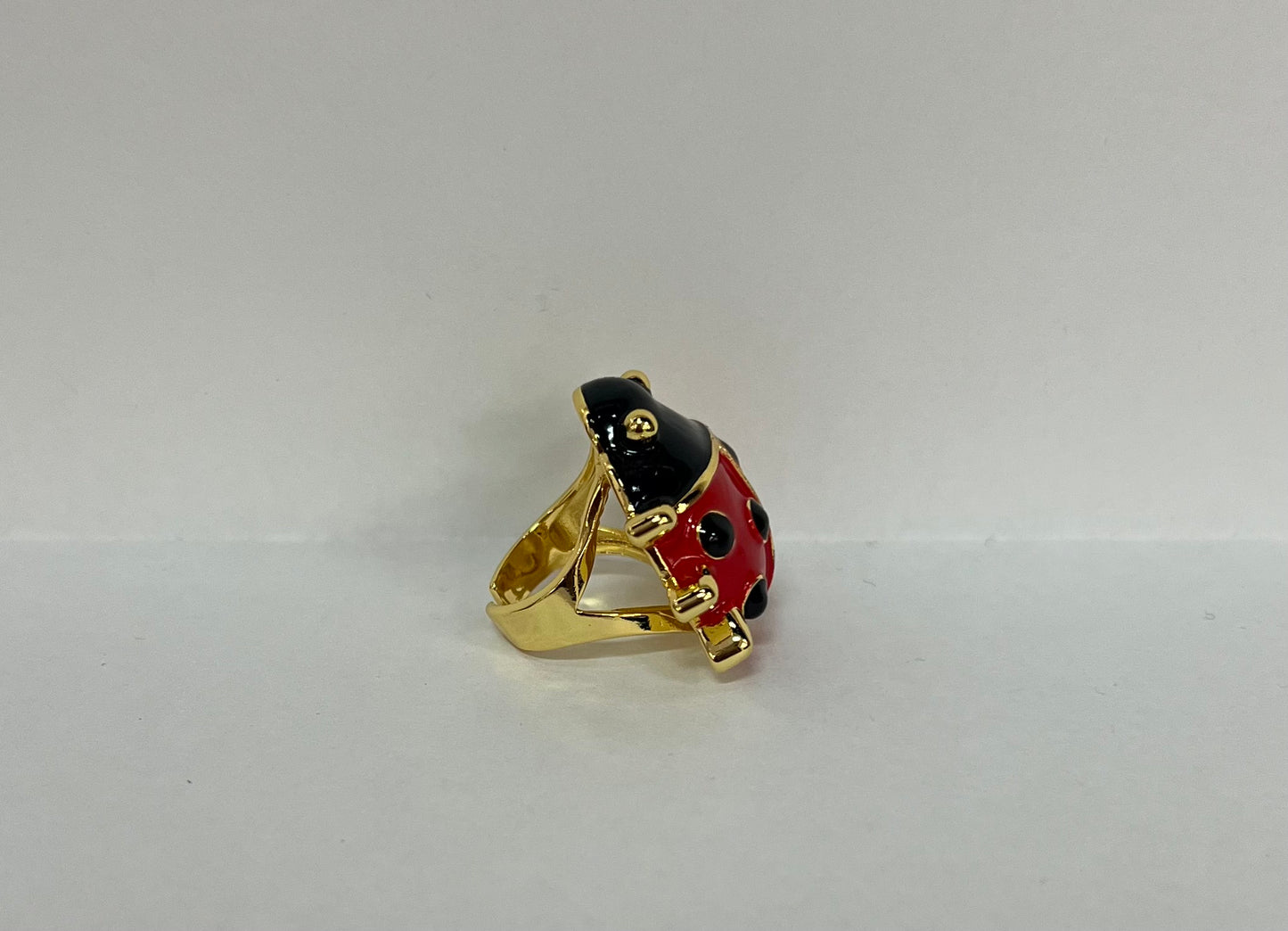 Lady Bug Red/Black Ring One Size
