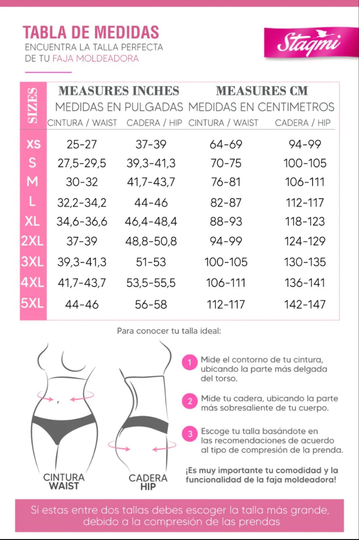 Stagmi 7090 Faja EFECTO INVISIBLE-Alto cubrimiento de espalda