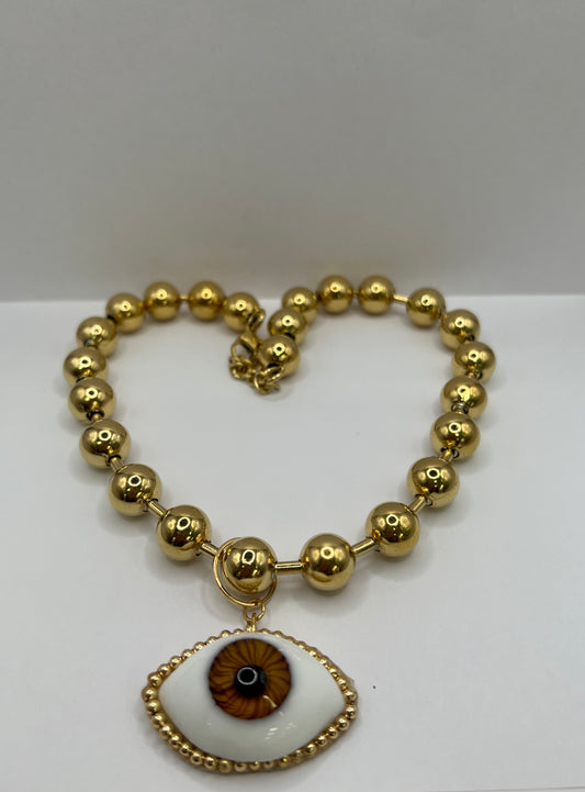Eye Pearl Necklace