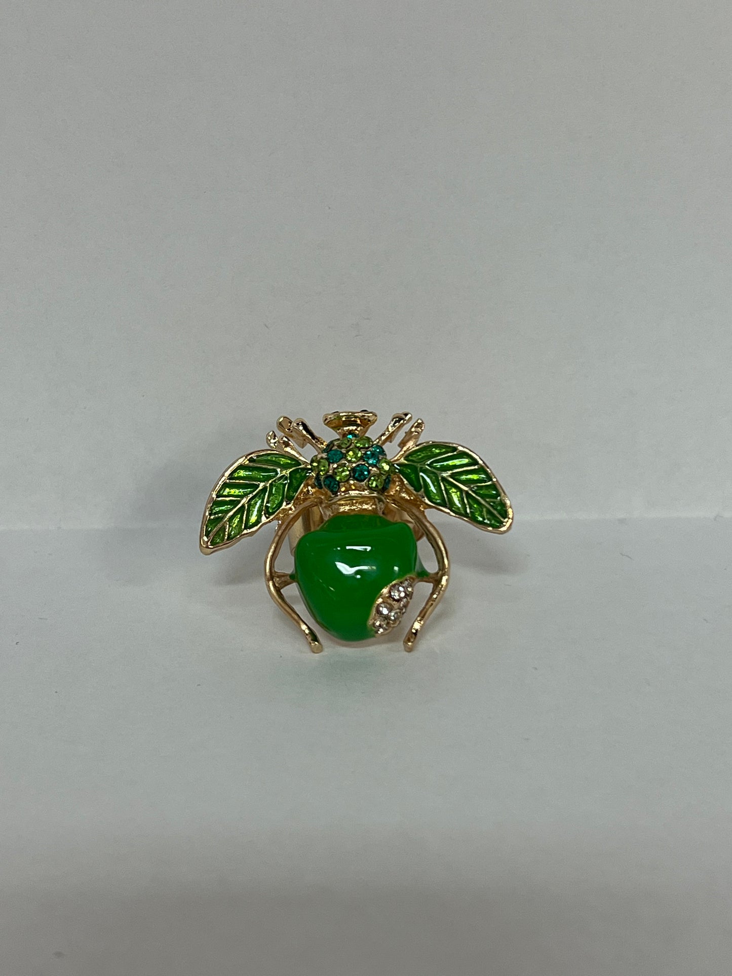 Green Bug Ring One Size