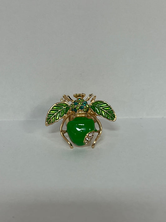 Green Bug Ring One Size